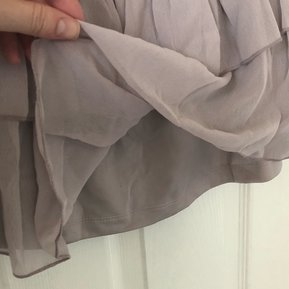 RD STYLE Smocked Tiered Mini Skirt Violet Ice Large - Picture 6 of 7